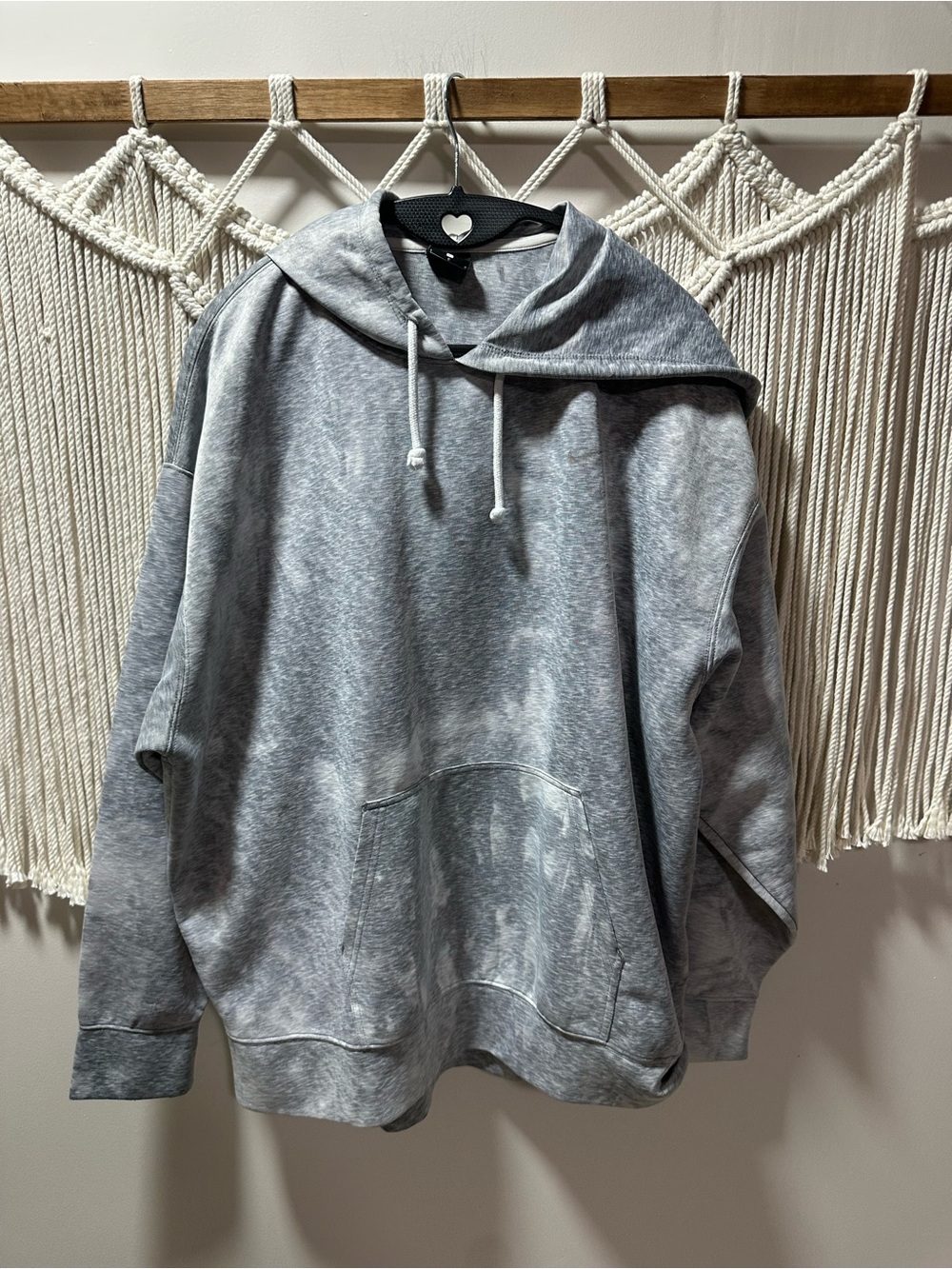Nike Heather Gray Oversized Pullover Hoodie